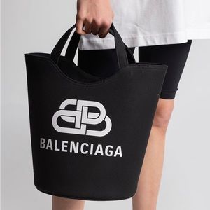 New Balenciaga black bucket Tote Bag